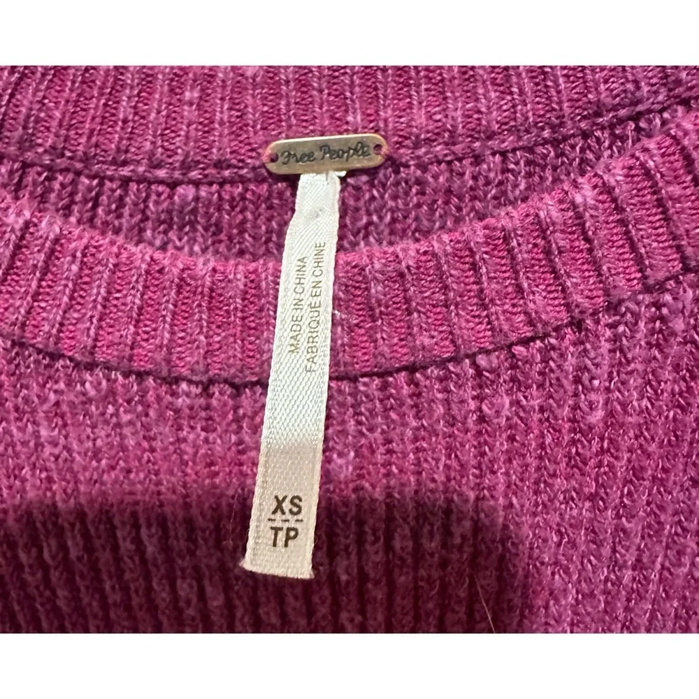Free‎ People On Your Team Sweater Mini Dress Size XS - Purple/Pink